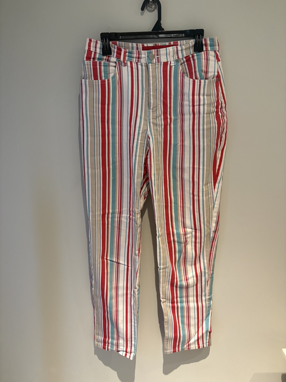 Multicolour Striped Gloria Vanderbilt Jeans